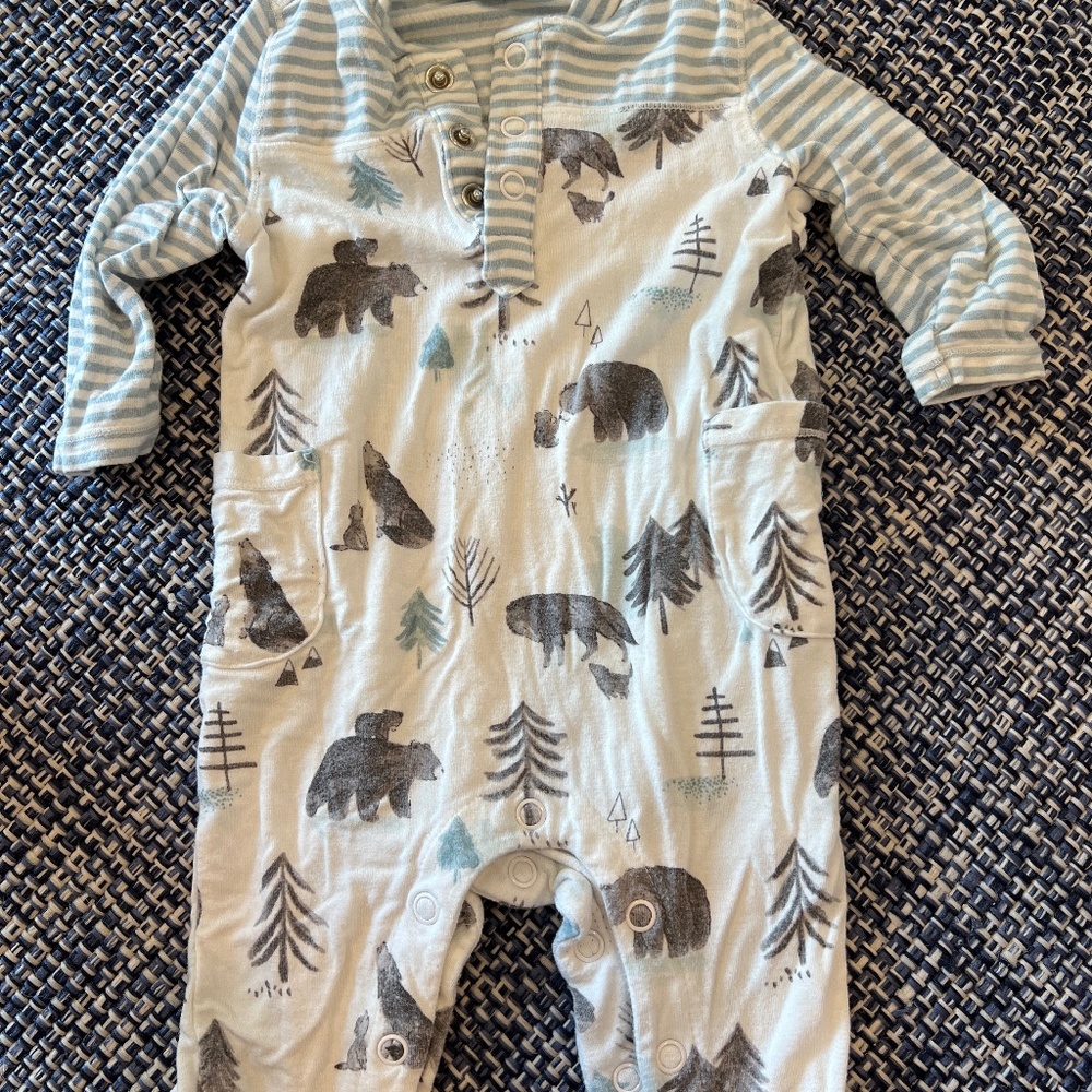 Angel dear romper bear pattern, 0-3 mo